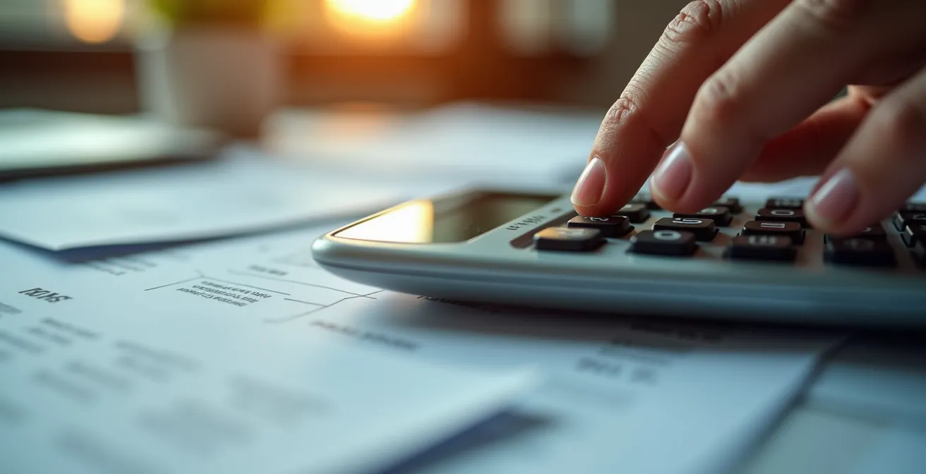 Vue macro de documents administratifs et calculatrice pour le calcul d'indemnisation