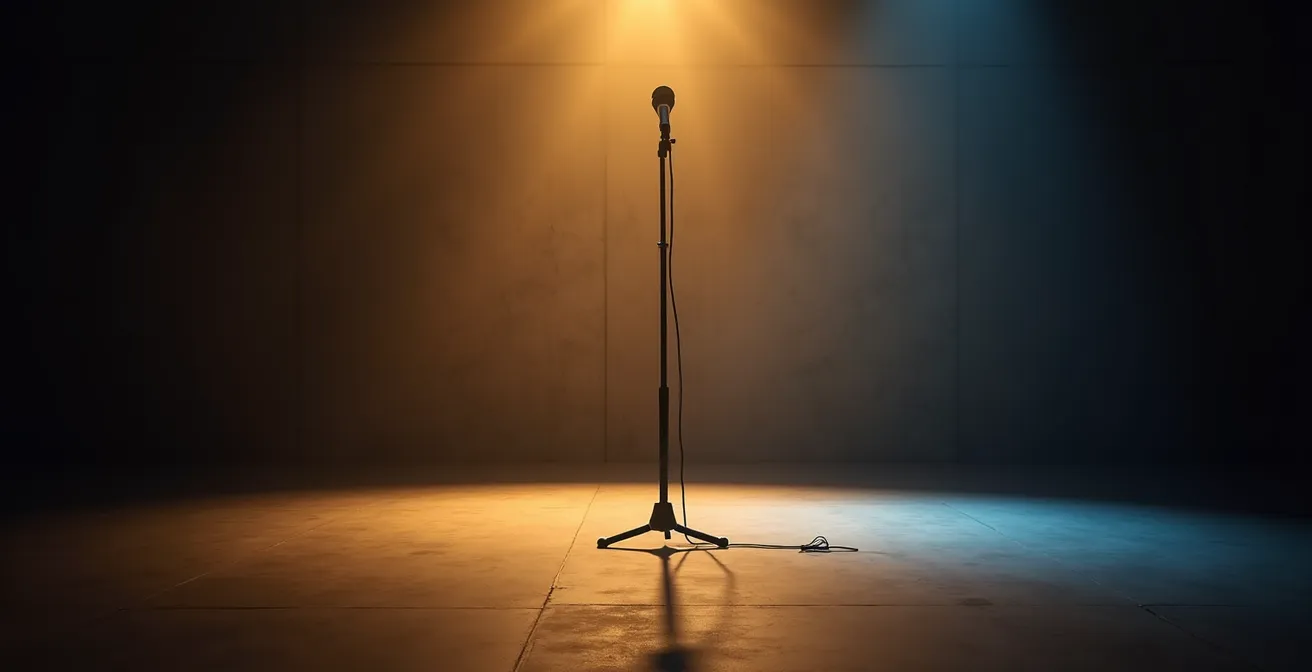 Composition symbolique avec jeu d'ombres et lumières représentant la transformation du trac